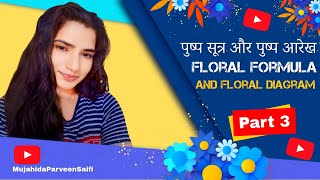 पुष्प सूत्र और पुष्प आरेख  Floral formula and floral Diagram  Part 3 [upl. by Symon]