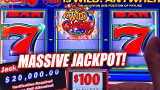 WATCH ME WIN A MASSIVE JACKPOT ON WILD CHERRY SLOT MACHINE IN THE HIGH LIMIT ROOM [upl. by Leach]