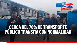 🔴🔵Paro nacional Cerca del 70 de transporte público transita con normalidad según PNP [upl. by Affay643]