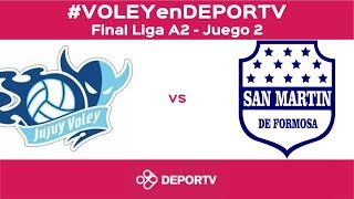 VOLEYenDEPORTV  Fundación Jujuy Vóley 1 vs San Martín de Formosa 0  Final Liga A2  Juego 2 [upl. by Nodnarg]