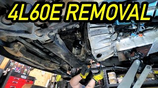 4L60E TRANSMISSION REMOVAL  EASY [upl. by Miahc]