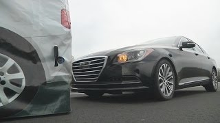 Hyundai Genesis  Automatic Emergency Braking test [upl. by Hawley]