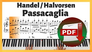 Passacaglia  Handel  Halvorsen Rearr by Pianistos  Piano Tutorial  Piano Cover  Sheet Music [upl. by Shae]