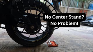 How to Clean and Lubricate a Motorcycle Chain with a Groller  No Center Stand  Suzuki VStrom SX [upl. by Maag700]