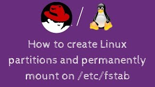 How to create linux partitions with making file system and permanently mount on etcfstab  Hindi [upl. by Bridgid218]