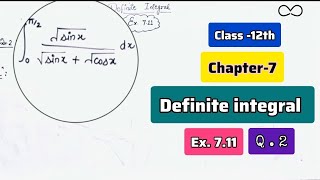 Definite integral  chapter 7  Question 2  properties of Definite integral  UP Board  12th [upl. by Funk]