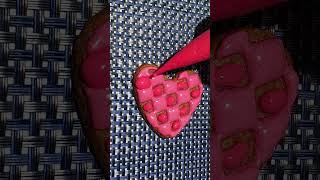 heart cookie icingcookie diycookies shorts royalicing valentinesday pink bakingideas [upl. by Xuagram]