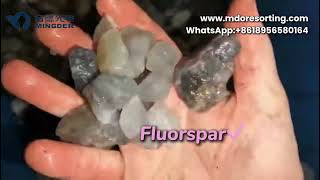 Remove waste stones from fluorspar with AI optical sorting machine mineralsorting fluorspar [upl. by Lada169]