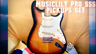 Musiclily Pro SSS Alnico 5 Stratocaster pickups set DEMO  NO TALKING [upl. by Nitsreik894]