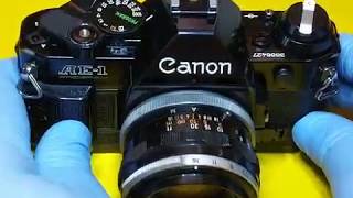 Canon AE 1 Program with FL 50mm 1 8 Lens Serial Number 3666427 [upl. by Lerual]