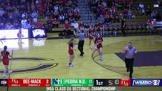 IHSA 3A Girls Sectional Championship Peoria Notre Dame vs DeeMack 2222024 [upl. by Ahsitahs]