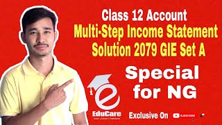 MultiStep Income Statement amp Balance Sheet  Class 12 Account [upl. by Goines]