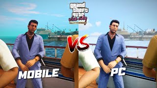 GTA Vice City Definitive Edition  Mobile Vs PC  Side by Side Comparison [upl. by Iak199]