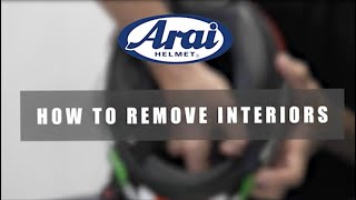 How to remove the interior of an Arai Helmet [upl. by Cull]