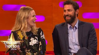 Emily Blunt amp John Krasinski In A Quiet Place  The Graham Norton Show [upl. by Anaeda]