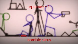 Dday Zombie virus Episode  1 스틱파이터 좀비바이러스 애니메이션 [upl. by Ennovahs396]