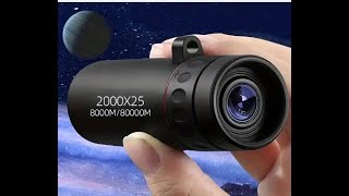 2000x25 HD Monocular Mini Telescope Portable Mobile Phone [upl. by Odraode]