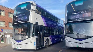 Brand New Electroliner First Norwich Wright Streetdeck Electroliner 36543 On Route 25 To UEA [upl. by Gallagher776]