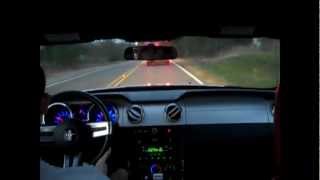 2005 40 Mustang driving with new exhaust system [upl. by Ahsuatal]