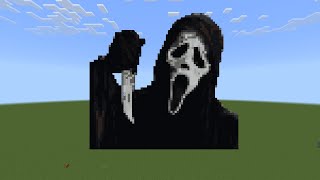 how to make ghost face pixel art in Minecraft pt2 [upl. by Gebler]