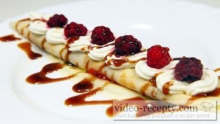 Palacinky s malinami  videorecept [upl. by Borgeson]