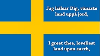 National anthem of Sweden  Sveriges nationalsång ENSE lyrics [upl. by Upshaw]