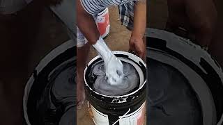 Mixing th strains on paint base to paint the exeterior pf pir apartment [upl. by Marley]