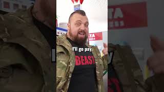 Eddie Hall Fills his tank up with fuel tank [upl. by Ahsan662]