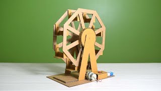 How to make a cardboard Ferris wheel powered by DC battery [upl. by Quartana230]