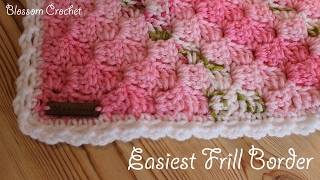 Easiest Crochet Border Ever Simple Frills [upl. by Neumann]