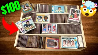 I BOUGHT 100 BOX OF VINTAGE SPORTS CARDS FROM GOODWILL [upl. by Burtis]