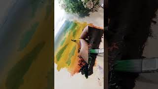 Easy Sunset Painting 🖌️ with 20rs watercolor 💕painting drawing acrylicpainting india art [upl. by Aener]