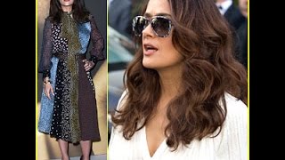 Salma Hayek Rocks Two Great Looks in One Day [upl. by Niltiak892]