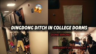 DING DONG DITCH IN COLLEGE DORMS GONE WRONG🏃🏾‍♂️🏃🏾‍♂️😱 [upl. by Fauman]