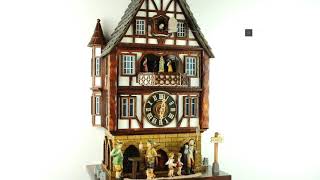 New Cuckoo clock Schneider Anton Söhne ALSFELD TOWN HALL orologio a cucù Foresta Ner BLACK FOREST [upl. by Sudnac]