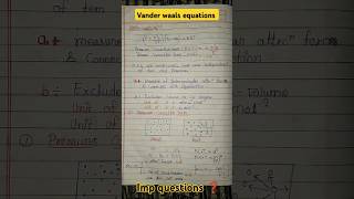 Vander waals equations shortvideoneet2024 [upl. by Haines468]