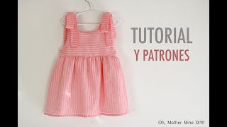 Patrones vestido de niña para verano gratis hasta talla 8 años [upl. by Nagle]