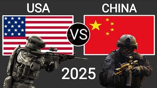 USA VS CHINA Military Power 2025  CHINA VS USA  THE MILITARY POWER [upl. by Eisserc]