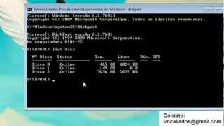 Usando Diskpart para preparar um pen drive [upl. by Isaacson]