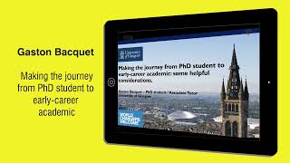 Making the journey from PhD student to earlycareer academic Gaston Bacquet [upl. by Leak]