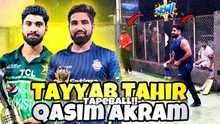 International players Tayyab Tahir and Qasim Akram playing indoor tapeball match with us😍 [upl. by Larine]