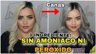 Matizador CASERO sin Peróxido ni AMONIACO para CANAS y Platinar cabello  lizzmuller [upl. by Phenica]