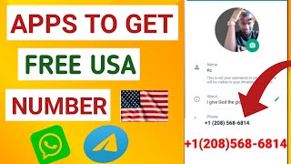 2 Apps to get free USA number for Whatsapp verification 2024free USA number [upl. by Lefty370]