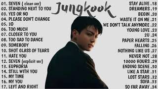 정국 Jung Kook  Standing Next to You  Jung Kook Playlist Updated I Solo and cover [upl. by Junna538]