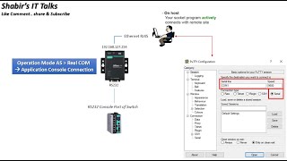 How to Configure Ethernet to Serial Converter MOXA NPORT Operation Mode as REALCOM [upl. by Sivatco]