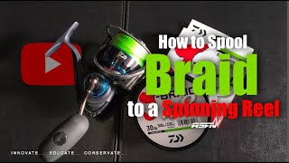 How to Spool Braid to a Spinning Reel amp Run through a 116ft Spinning Setup  ASFN Fishing [upl. by Walley]