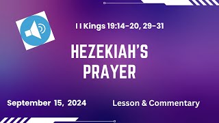 Hezekiahs Prayer  2 Kings 191420 2931  September 15 2024  Read with me [upl. by Baldwin]