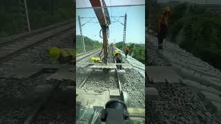 Ballasted railway laying process Good tools and machinery can increase work efficiency [upl. by Moraj]