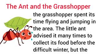 Ant And Grasshopper  moral story  english reading practice  english story tellingessaywriting [upl. by Giverin]