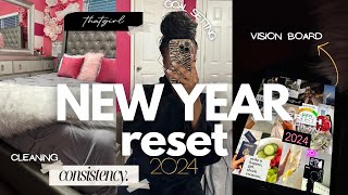 NEW YEAR RESET 2024 ✰NEW YEAR NEW YOU  deep cleaning vision board goals etc [upl. by Weisberg]